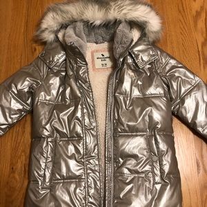 Abercrombie Silver Puffer Jacket